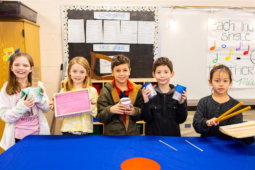 Edmondson Elementary students make homemade instruments